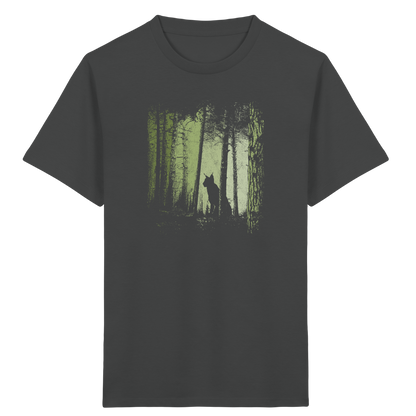 Luchs Wildkatze im Zwielicht Wald - Kids Organic Shirt