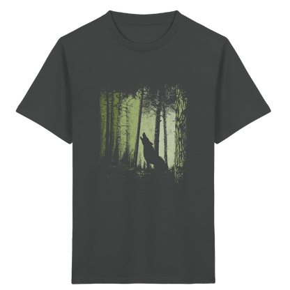 Einsamer Wolf im Zwielicht Wald  - Kids Organic Shirt