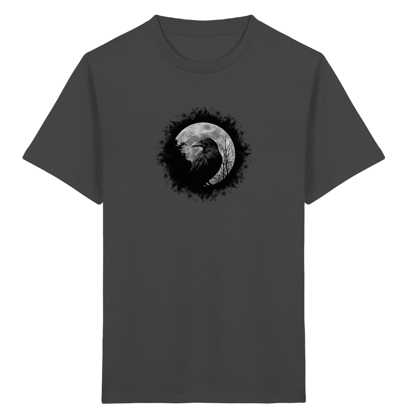 Schwarzer Rabe bei Vollmond  - Kids Organic Shirt