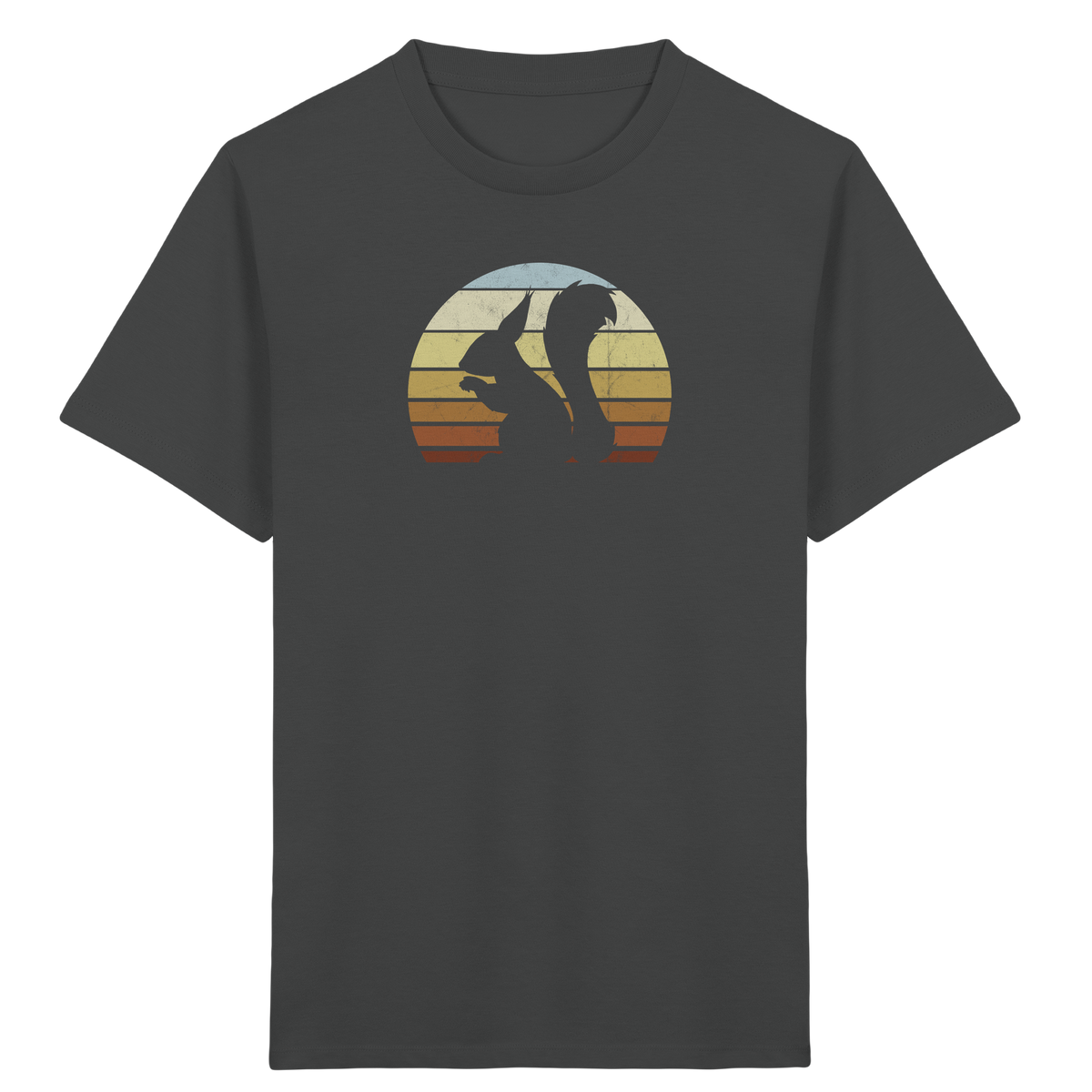 Retro Eichhörnchen Silhouette - Kids Organic Shirt