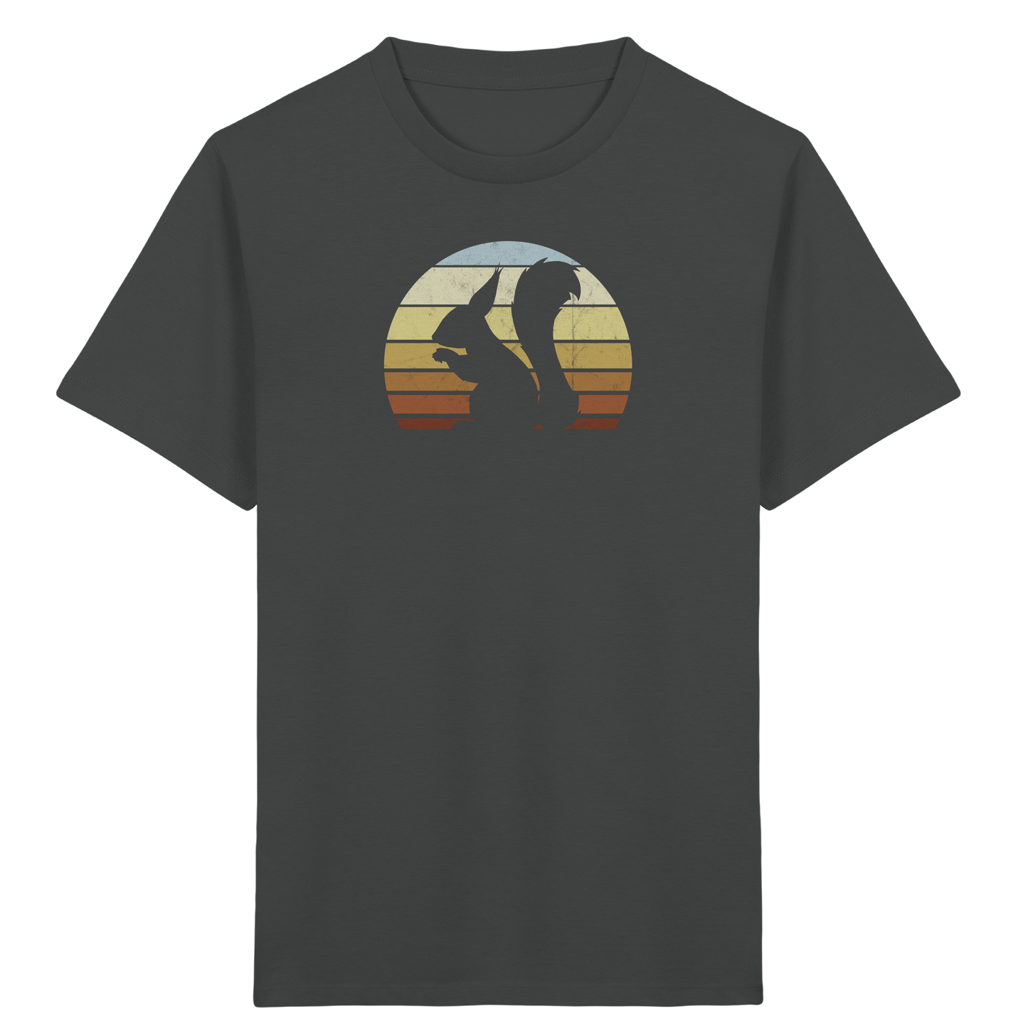 Retro Eichhörnchen Silhouette - Kids Organic Shirt