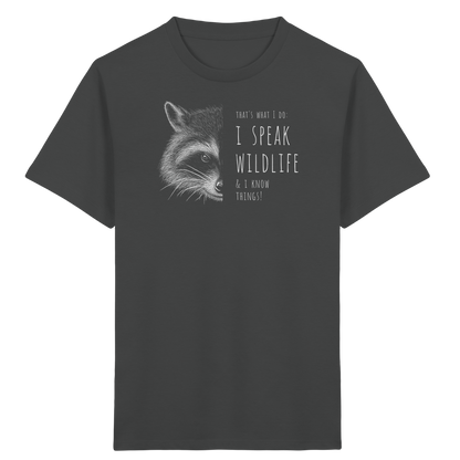 I Speak Wildlife And I Know Waschbär - Kids Organic Shirt
