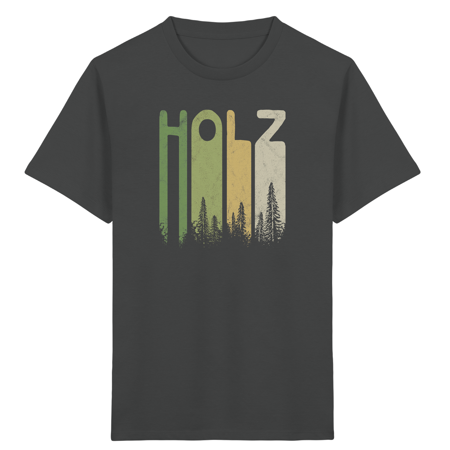 Holz Retro Wald Schriftzug - Kids Organic Shirt
