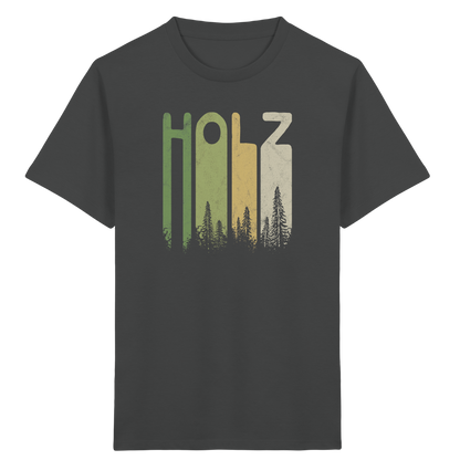 Holz Retro Wald Schriftzug - Kids Organic Shirt