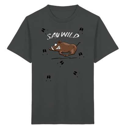 Sauwild wilde Sau | Wildschwein Keiler - Kids Organic Shirt
