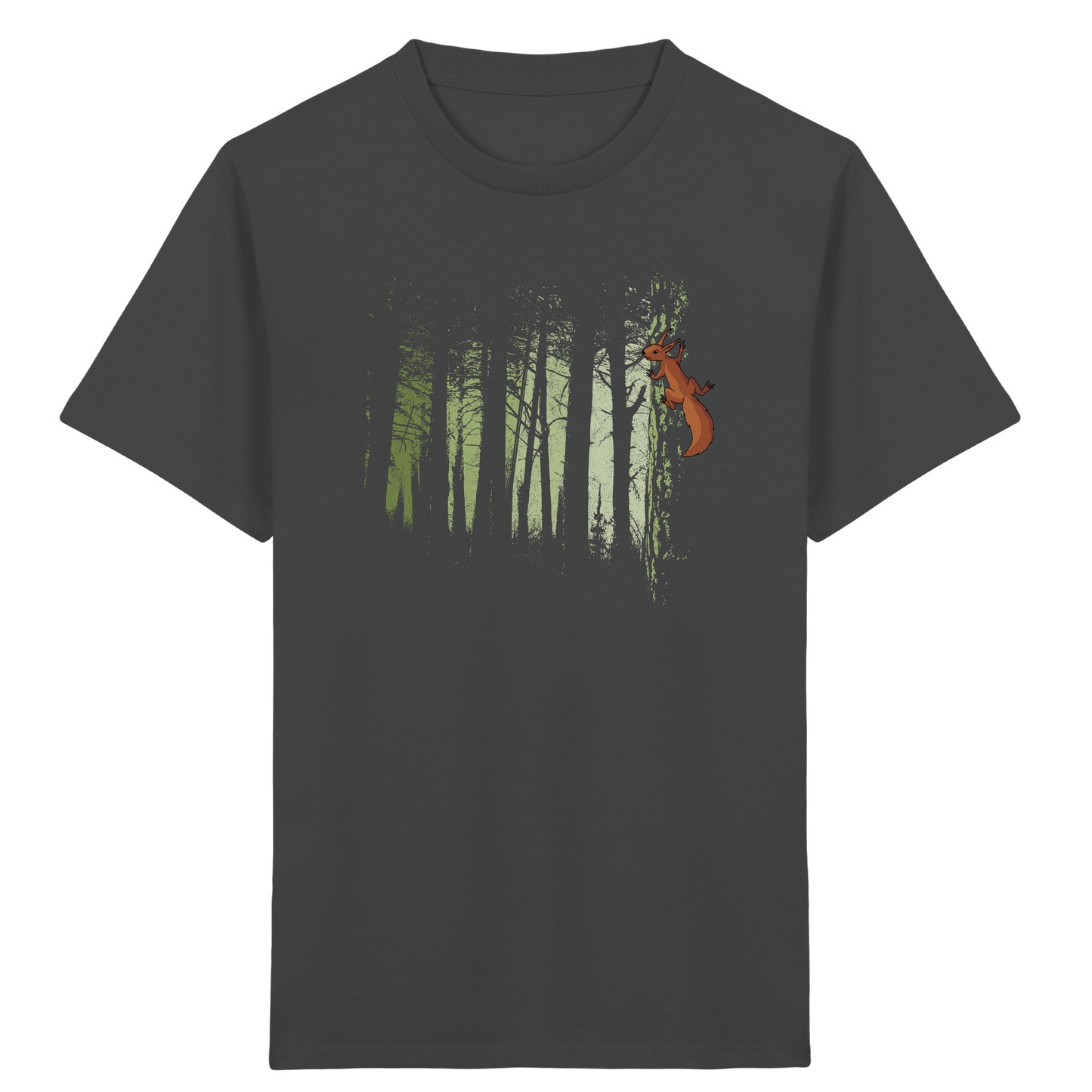 Eichhörnchen im Zwielicht-Wald - Kids Organic Shirt