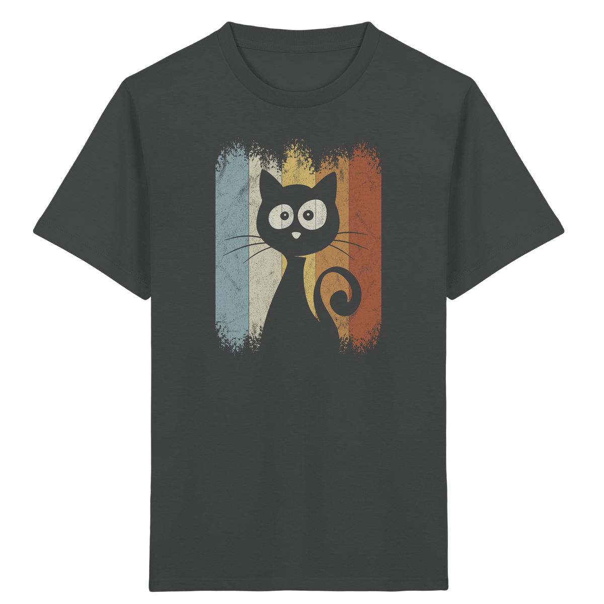 Retro Katze Silhouette - Kids Organic Shirt