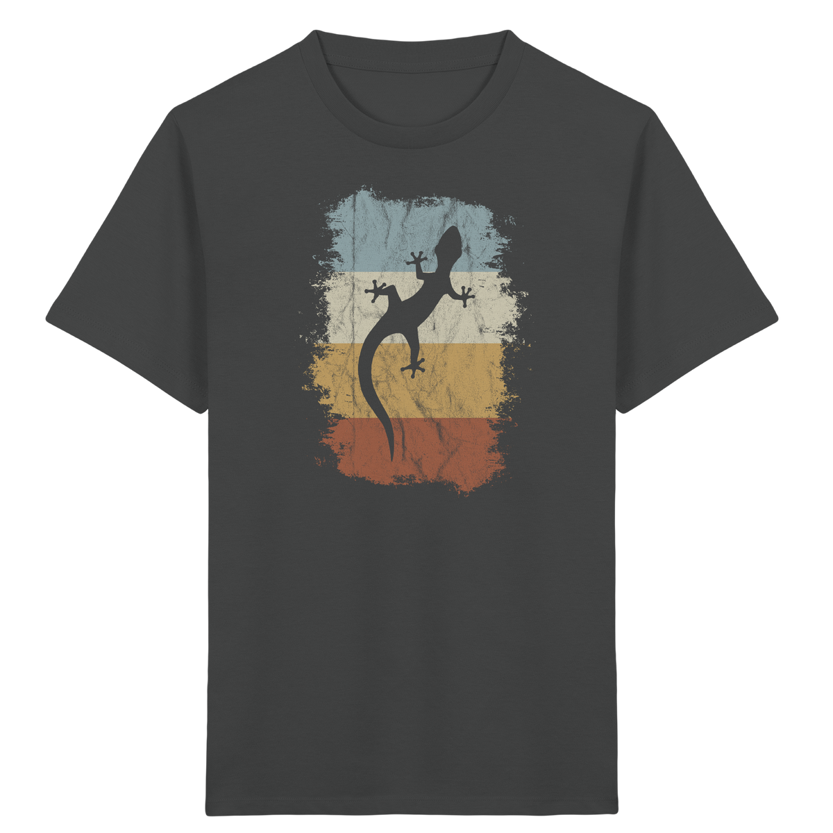 Retro Gecko Salamander Silhouette - Kids Organic Shirt