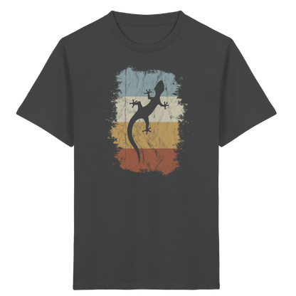 Retro Gecko Salamander Silhouette - Kids Organic Shirt