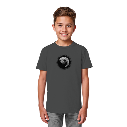 Schwarzer Rabe bei Vollmond  - Kids Organic Shirt