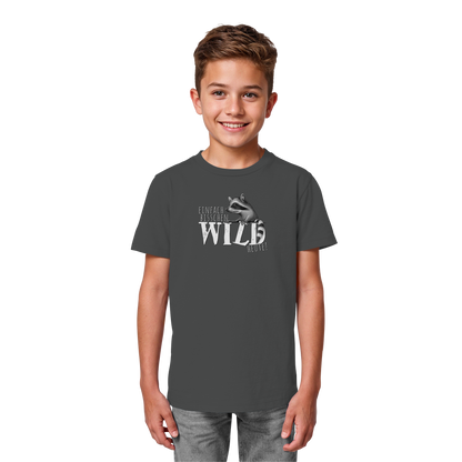 Bisschen wild heute! Waschbär - Kids Organic Shirt