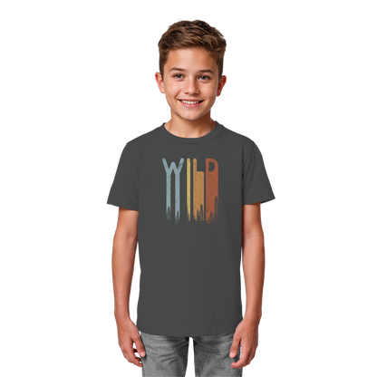 Wild Retro Schriftzug - Kids Organic Shirt