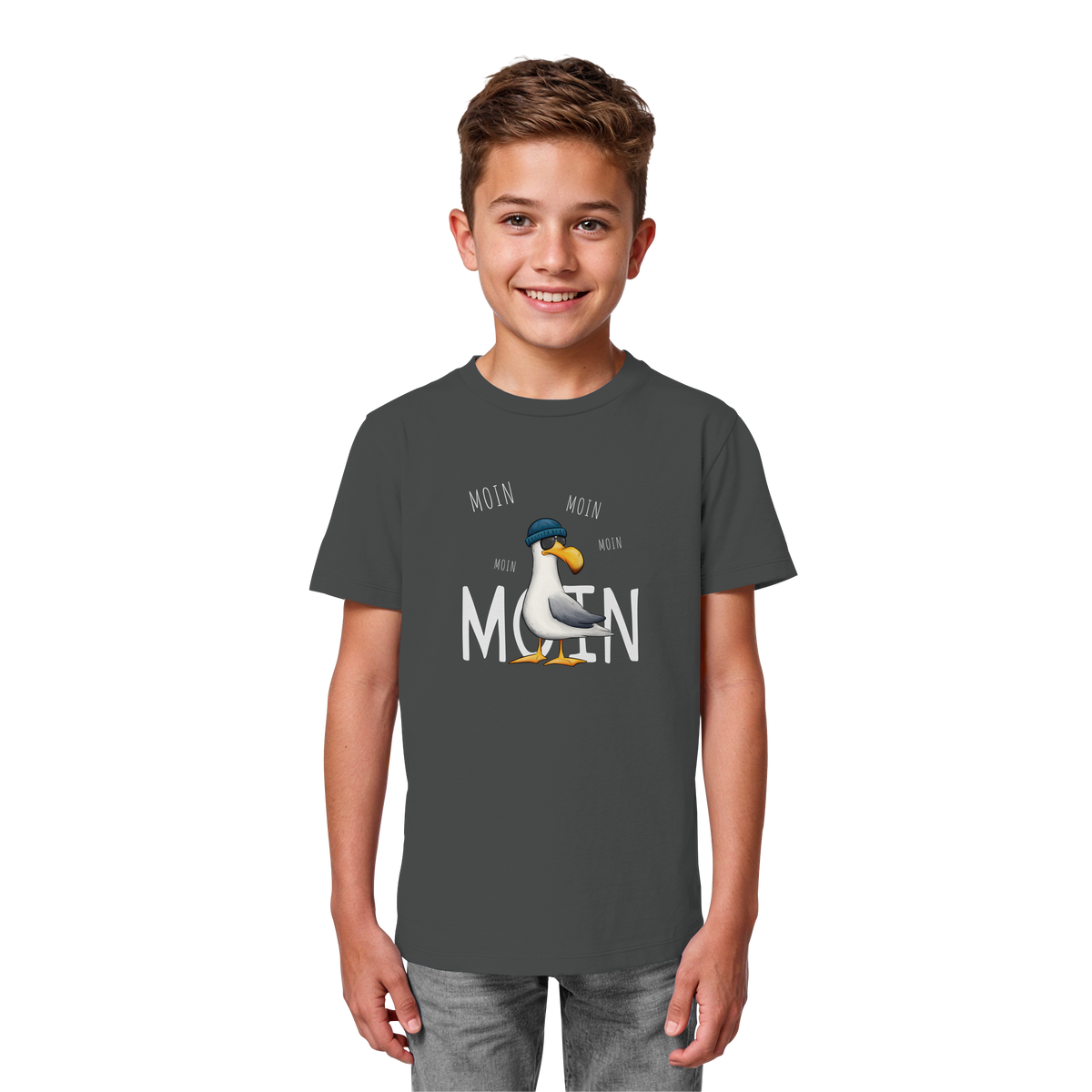 Moin Moin Lässige Hipster Möwe  - Kids Organic Shirt