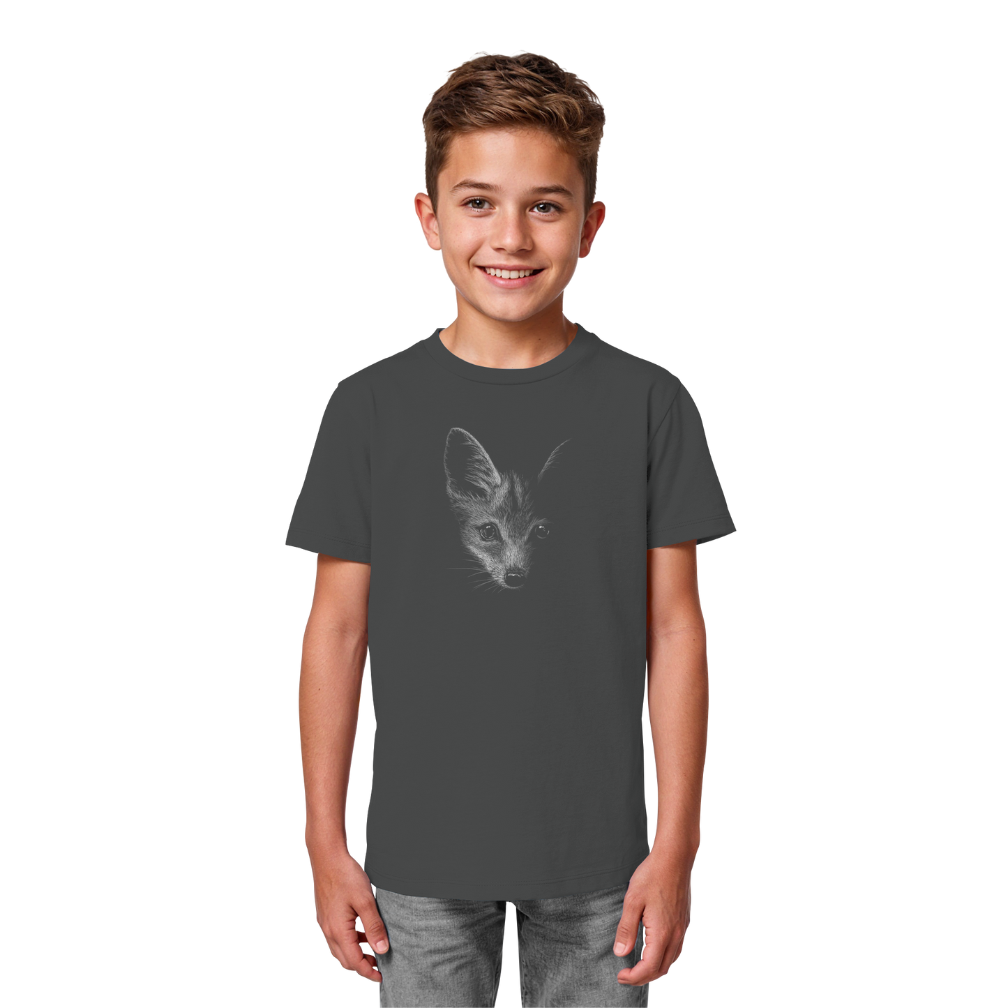 Fuchs Kritzelkunst Illustration - Kids Organic Shirt