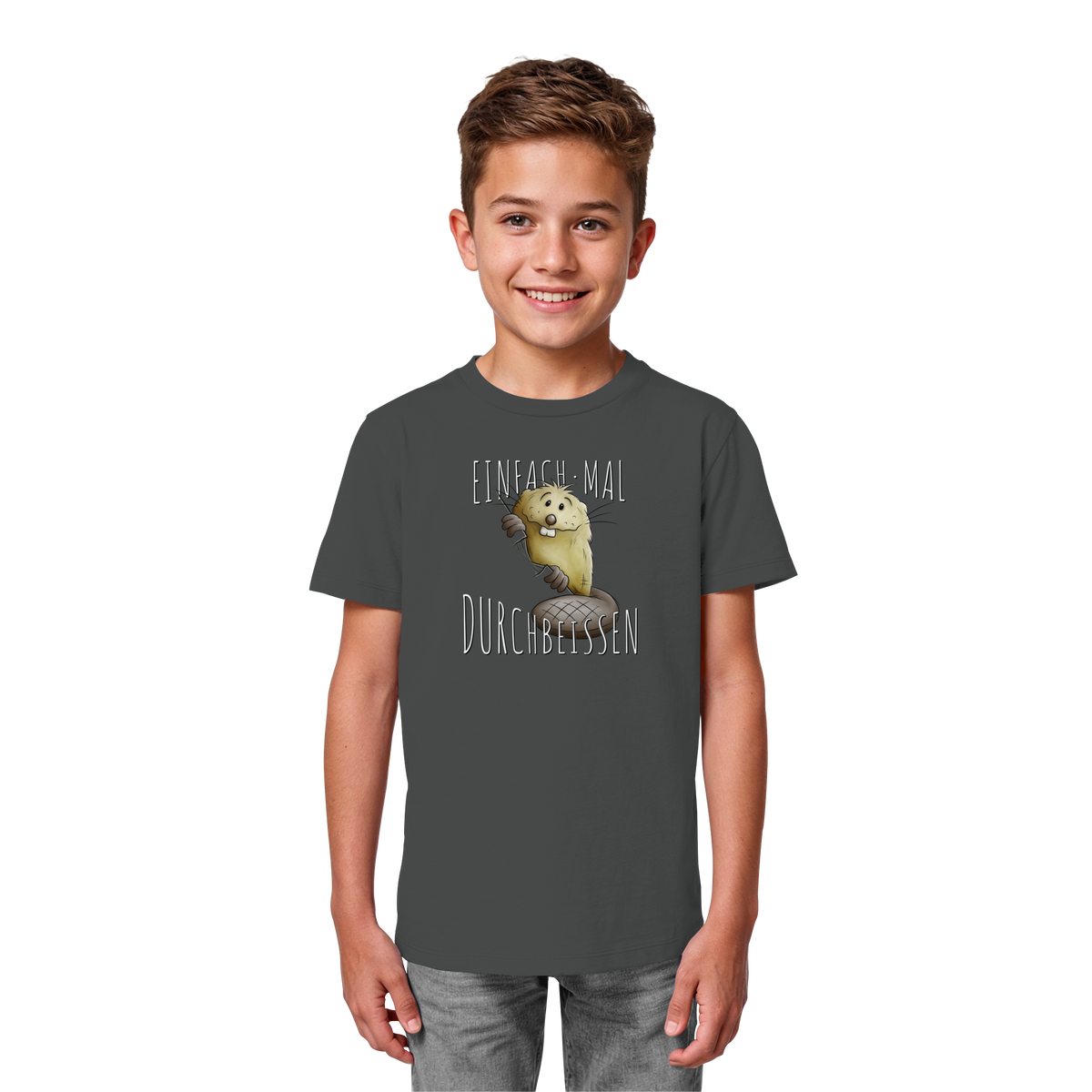 Einfach mal Durchbeissen Biber - Kids Organic Shirt
