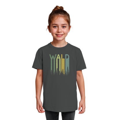 Wald Retro Forst Schriftzug - Kids Organic Shirt