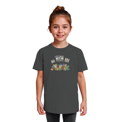 Demo-Katzen gegen Faschismus und für Vielfalt - Kids Organic Shirt