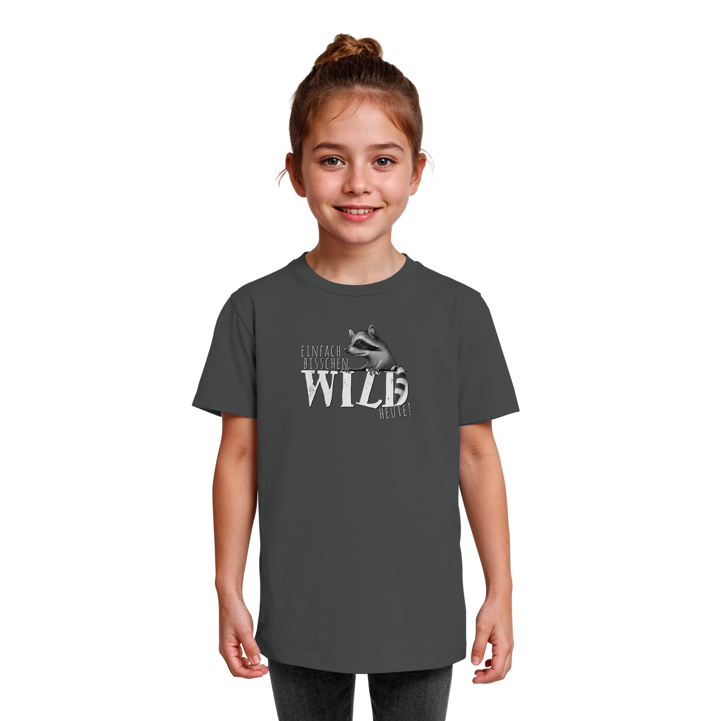 Bisschen wild heute! Waschbär - Kids Organic Shirt