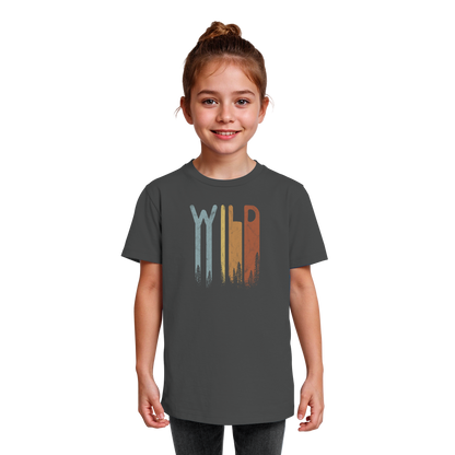 Wild Retro Schriftzug - Kids Organic Shirt
