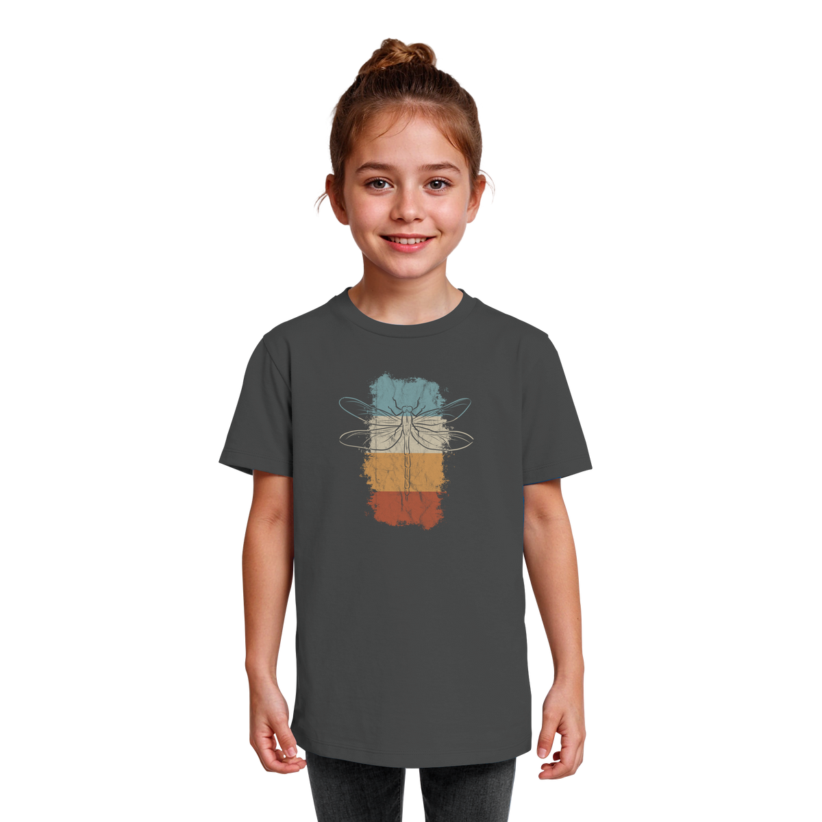 Retro Kunst Libelle | Vintage Dragonfly - Kids Organic Shirt