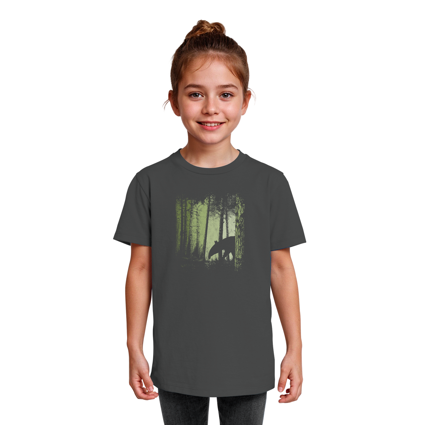 Lässiger Tapir im Zwielicht Wald - Kids Organic Shirt