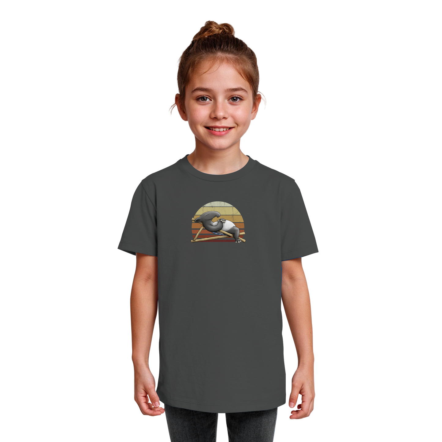 Lässiger Retro Sundown Tapir - Kids Organic Shirt