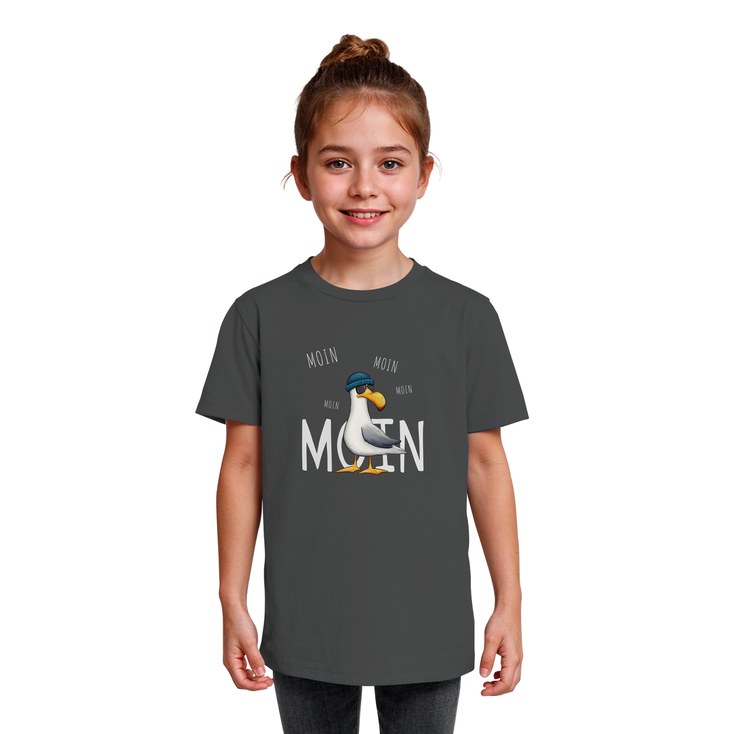 Moin Moin Lässige Hipster Möwe  - Kids Organic Shirt