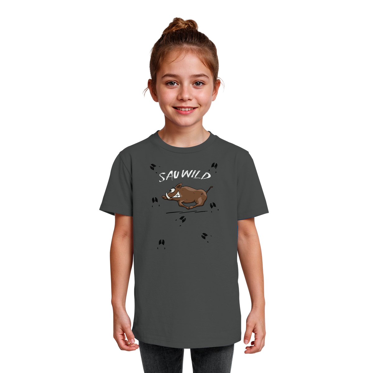 Sauwild wilde Sau | Wildschwein Keiler - Kids Organic Shirt