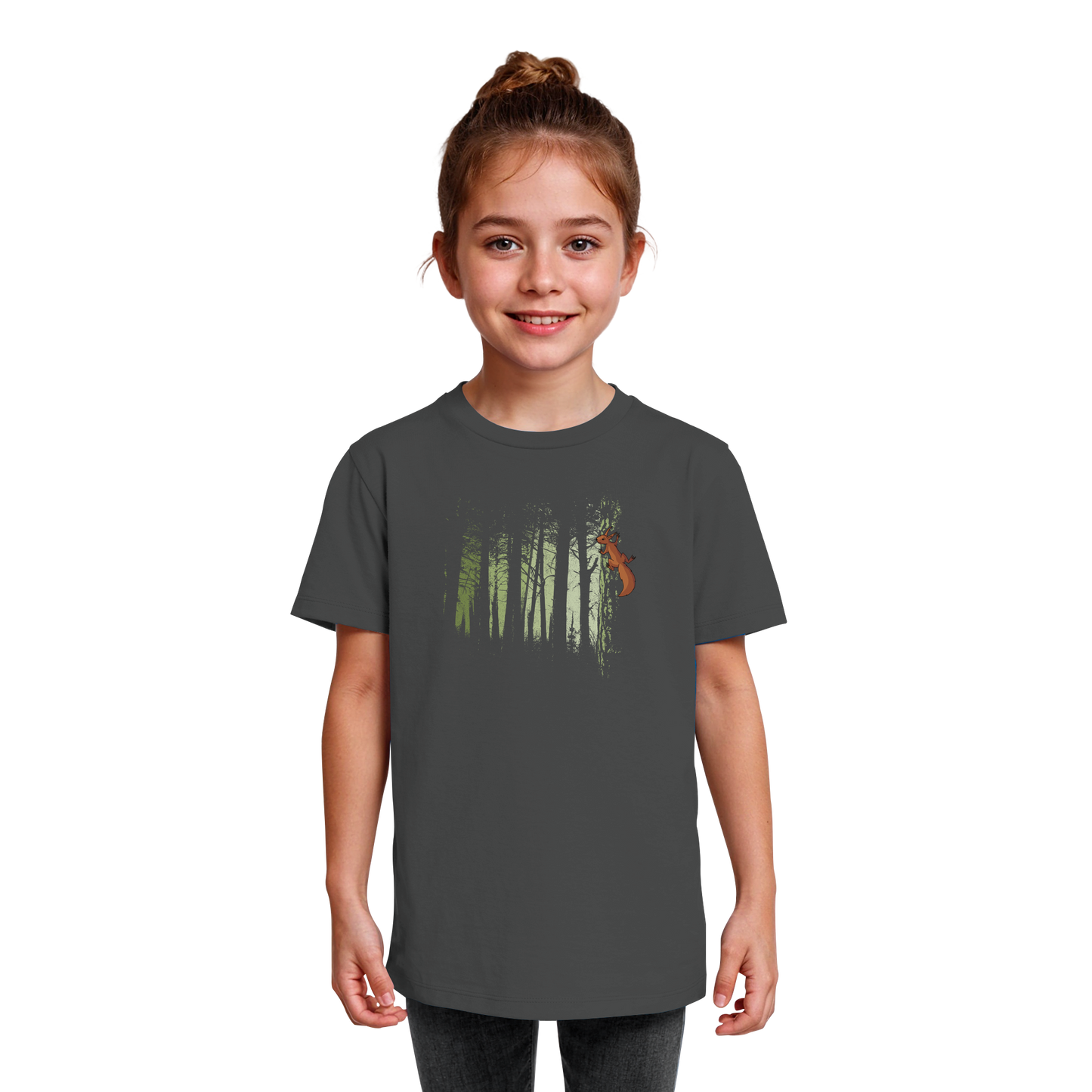 Eichhörnchen im Zwielicht-Wald - Kids Organic Shirt