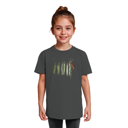 Eichhörnchen im Zwielicht-Wald - Kids Organic Shirt
