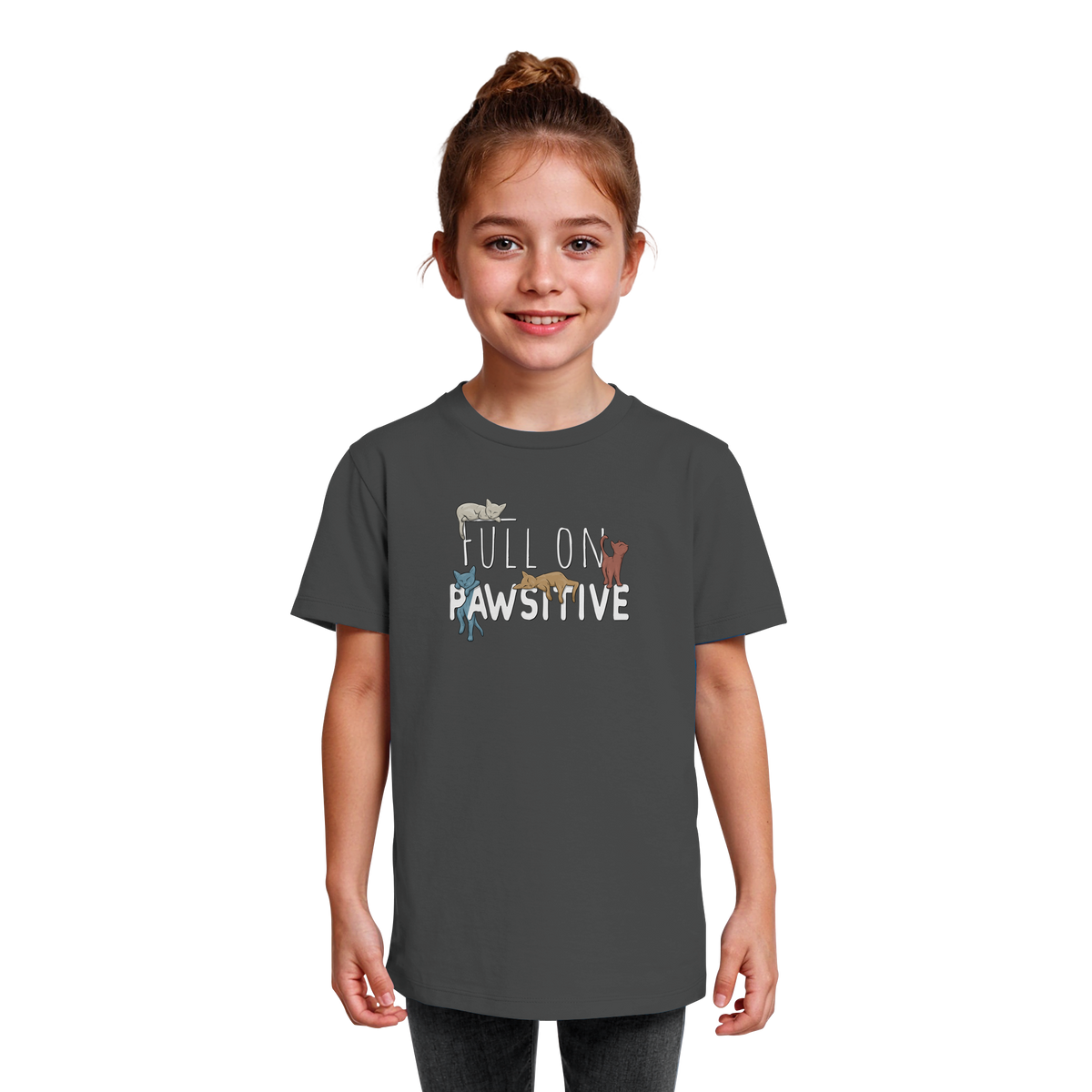 Full On Pawsitive! Gechillte Katzen - Kids Organic Shirt