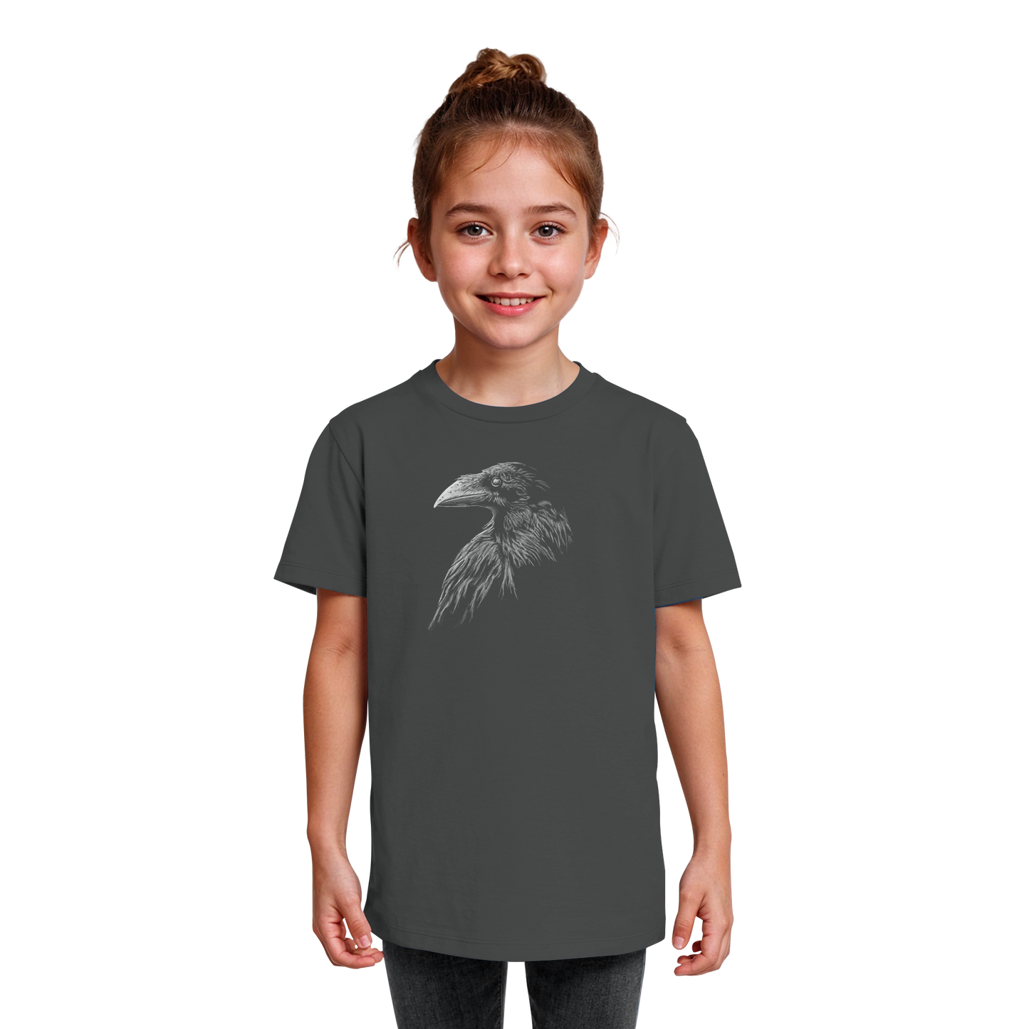 Kritzelkunst Rabe Krähe - Kids Organic Shirt