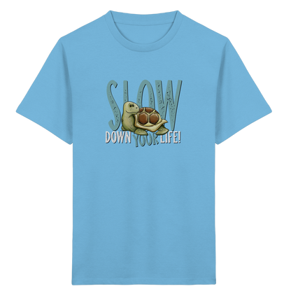 Slow Down Your Life Schildkröte - Kids Organic Shirt