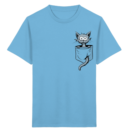 Verrückte Katze in Deiner Brust-Tasche - Kids Organic Shirt