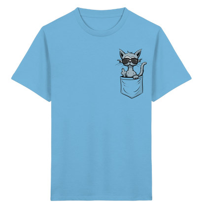 "Fuck Off" Mittelfinger Katze in der Tasche - Kids Organic Shirt