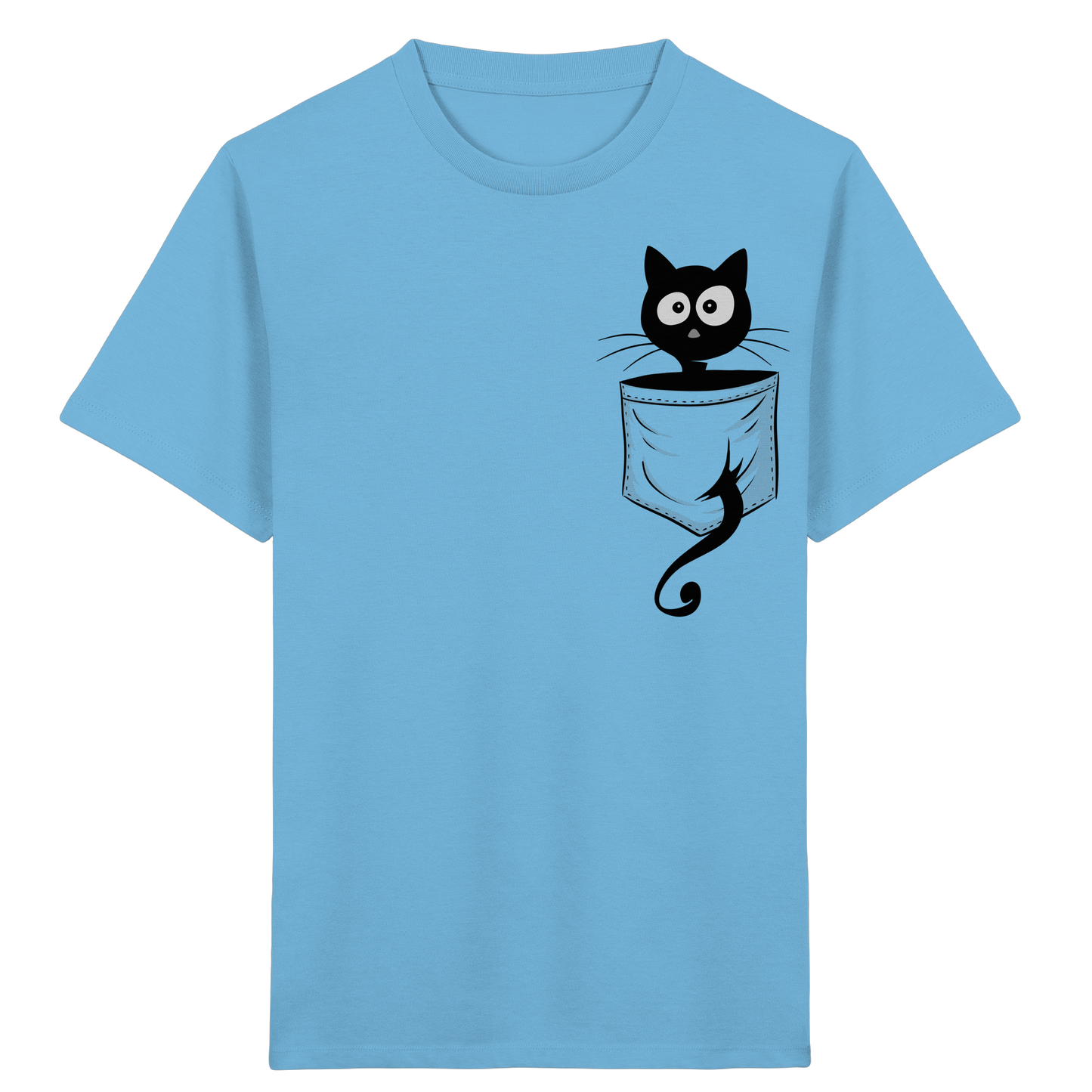 Schwarze Katze in der Tasche - Kids Organic Shirt