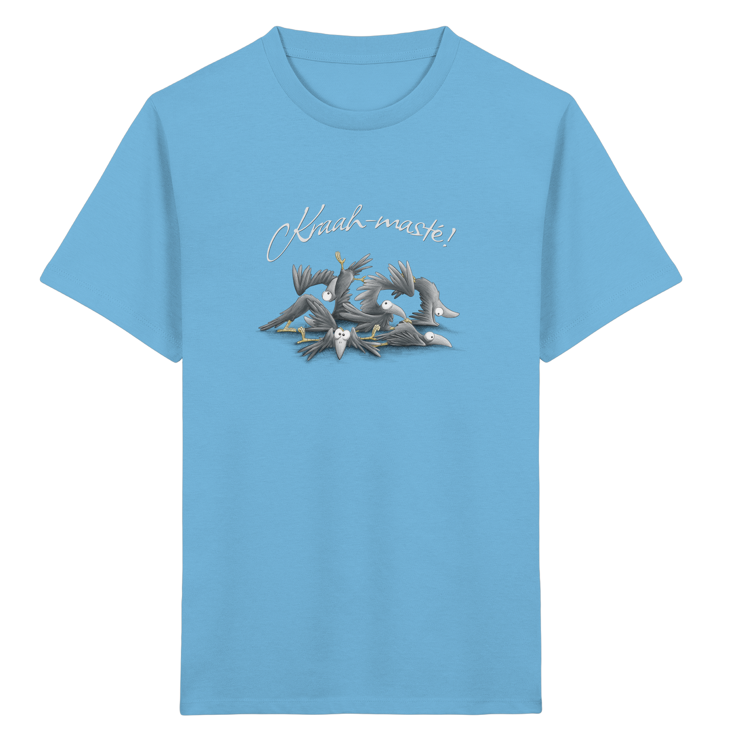 Kraah-masté! Yoga Raben Krähen - Kids Organic Shirt
