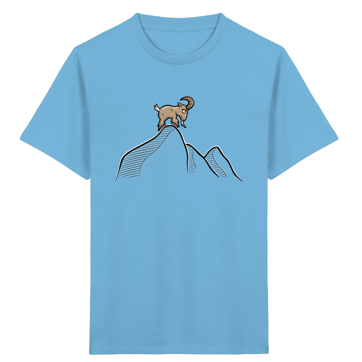 Ziegenbock in den Bergen - Kids Organic Shirt