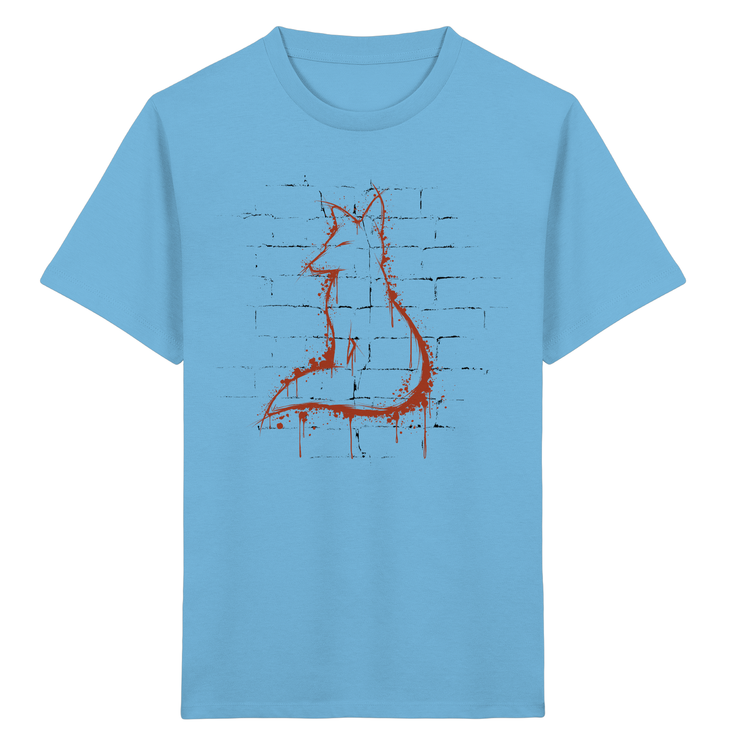 Street Art Fuchs Silhouette - Kids Organic Shirt