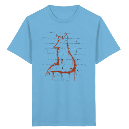 Street Art Fuchs Silhouette - Kids Organic Shirt