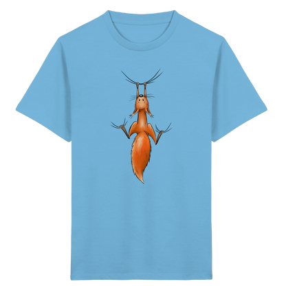 Rotes Eichhörnchen hängt ab - Kids Organic Shirt