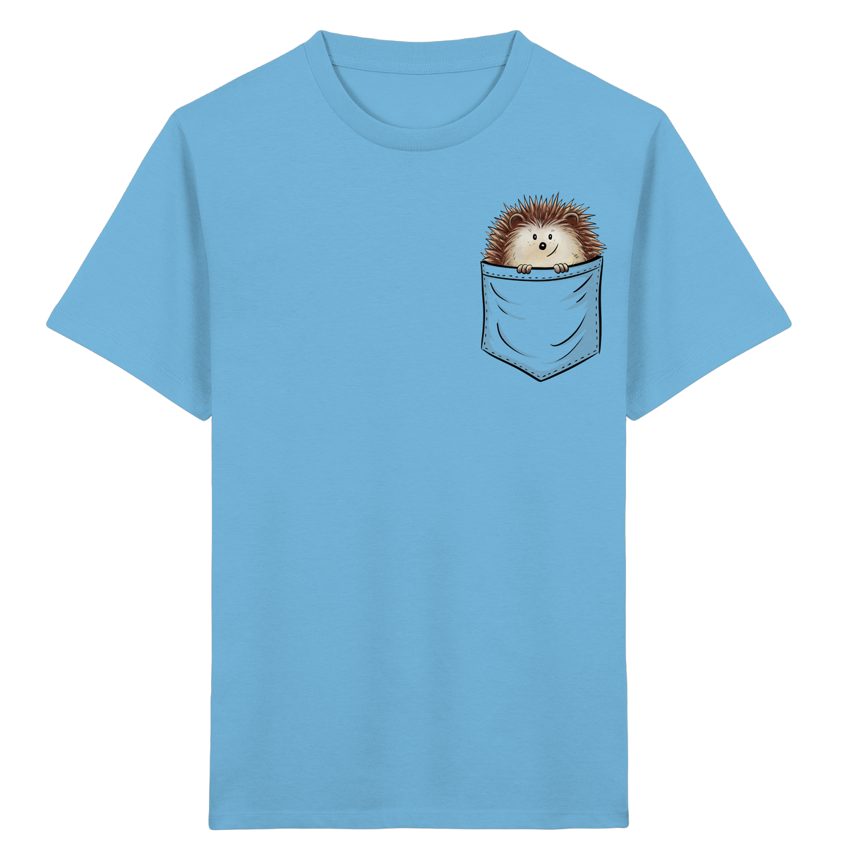 Lustiger Igel in Deiner Brust-Tasche - Kids Organic Shirt