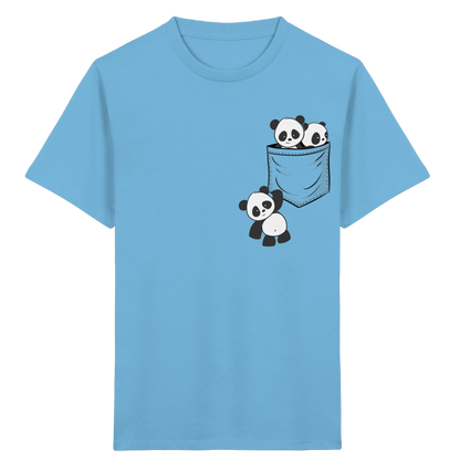Kawaii Pandas in der Tasche - Kids Organic Shirt