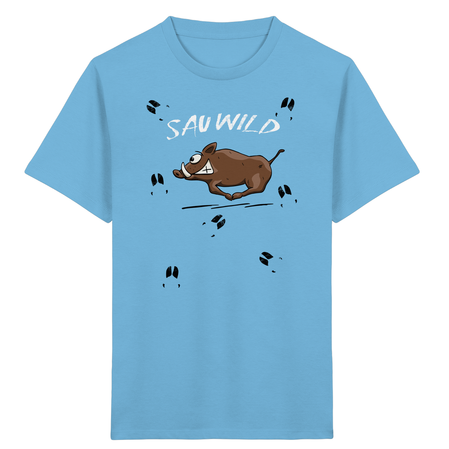 Sauwild wilde Sau | Wildschwein Keiler - Kids Organic Shirt