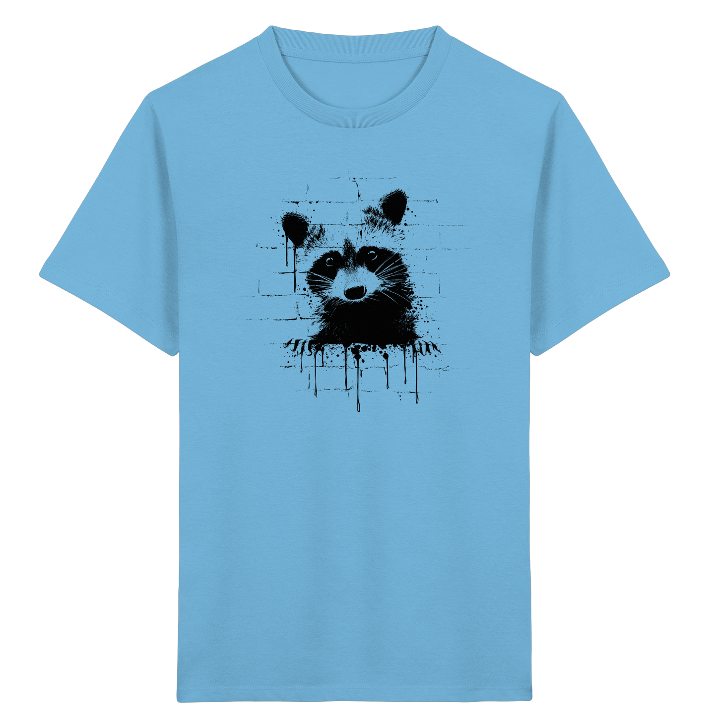 Funky Street Art Waschbär - Kids Organic Shirt