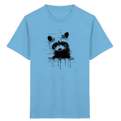 Funky Street Art Waschbär - Kids Organic Shirt