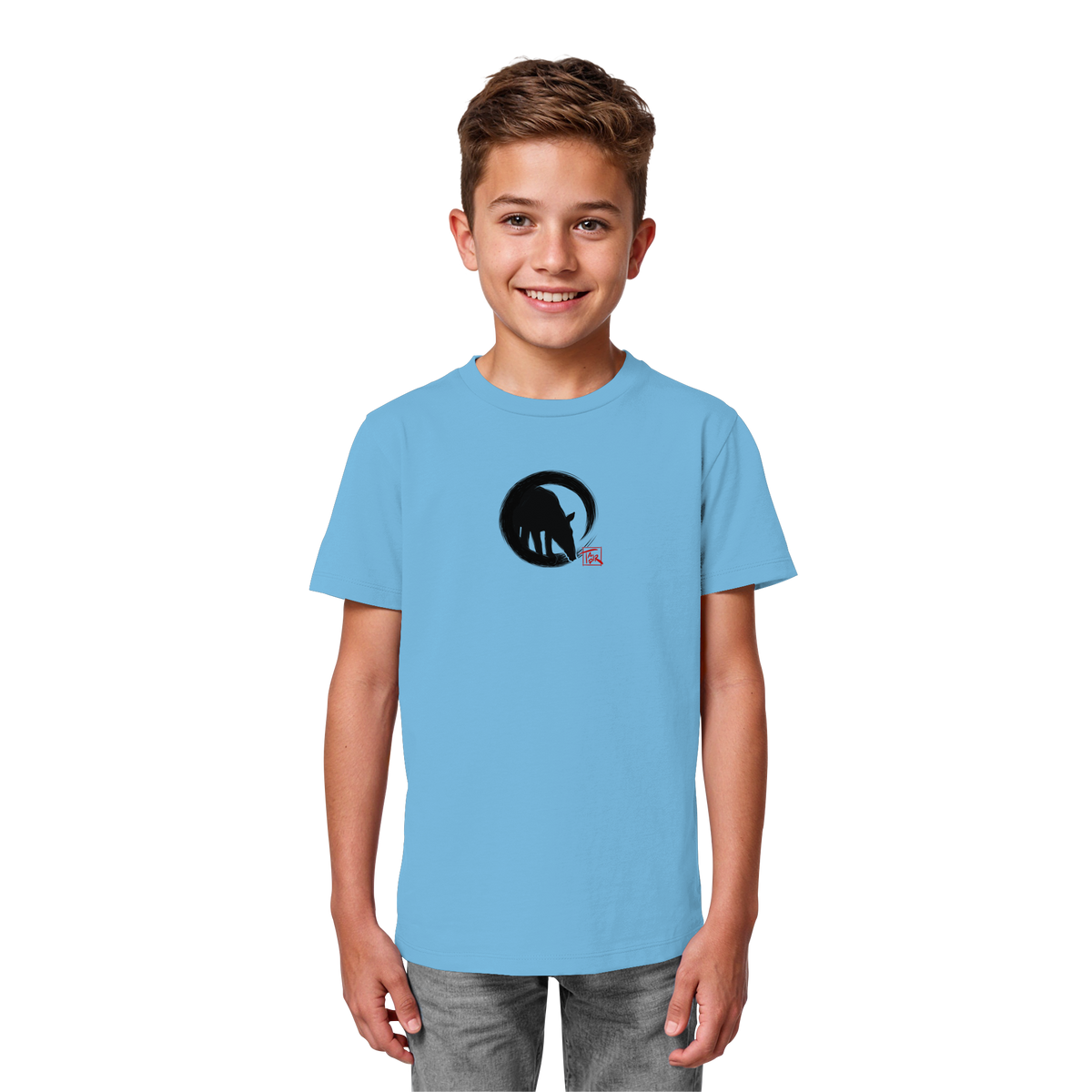 Zen Tapir im japanischen Enso Kreis - Kids Organic Shirt
