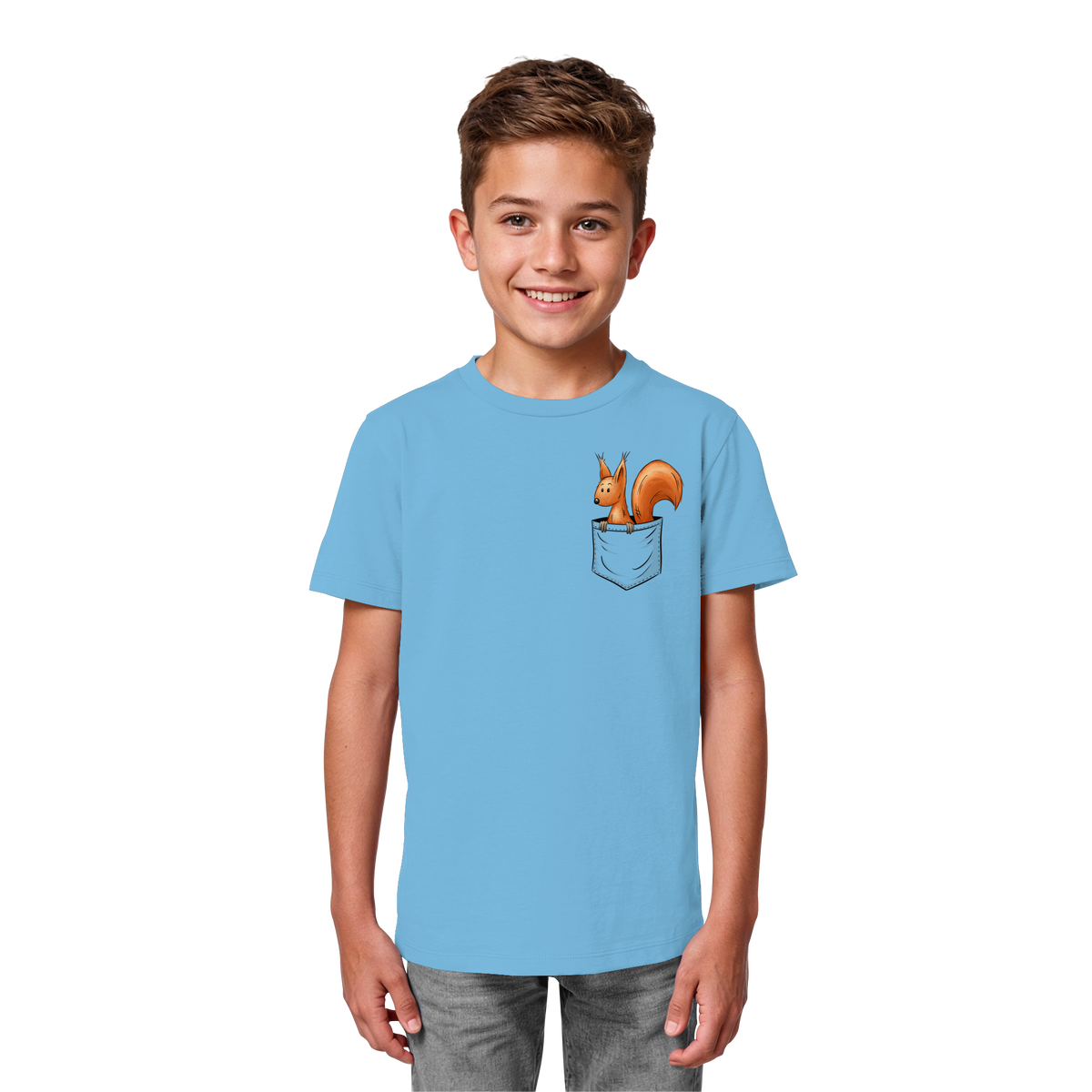 Lässiges Eichhörnchen In Tasche - Kids Organic Shirt