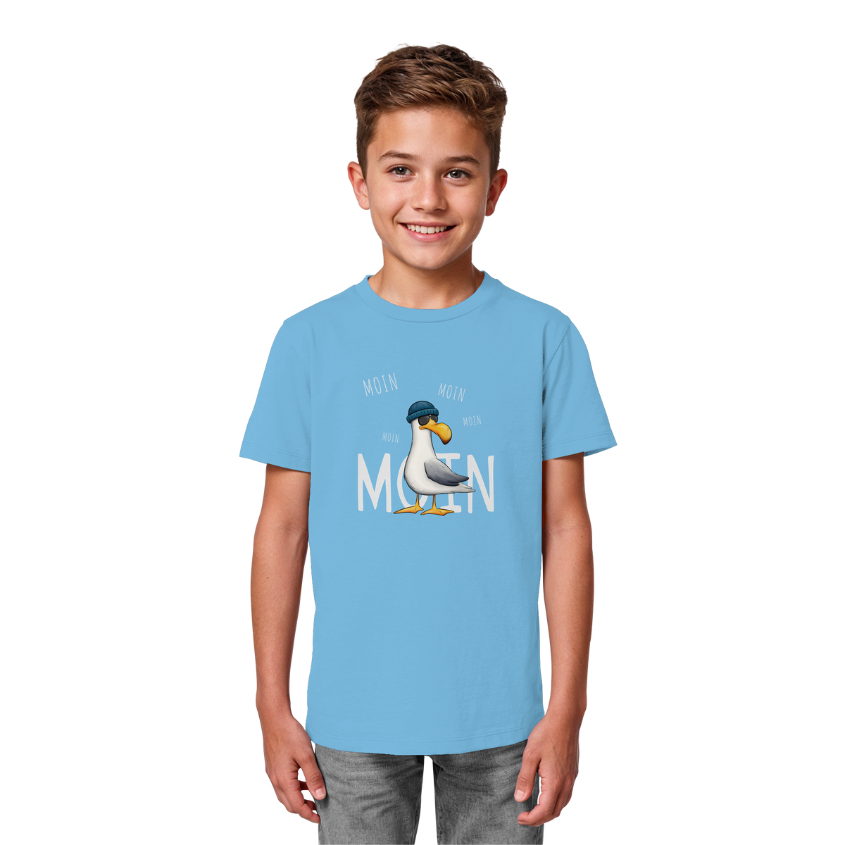 Moin Moin Lässige Hipster Möwe  - Kids Organic Shirt