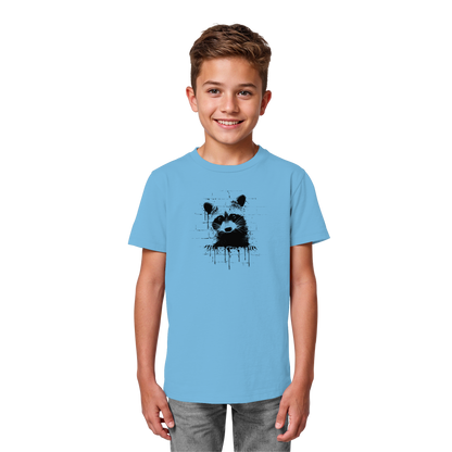 Funky Street Art Waschbär - Kids Organic Shirt